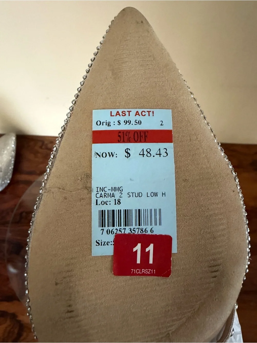 I.N.C. International Concepts Carma Evening Kitten Heel Pumps size 11